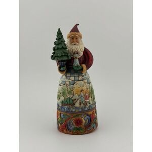 Jim Shore 2007 Simple Gifts Santa With Tree Figurine #4008993 in Box